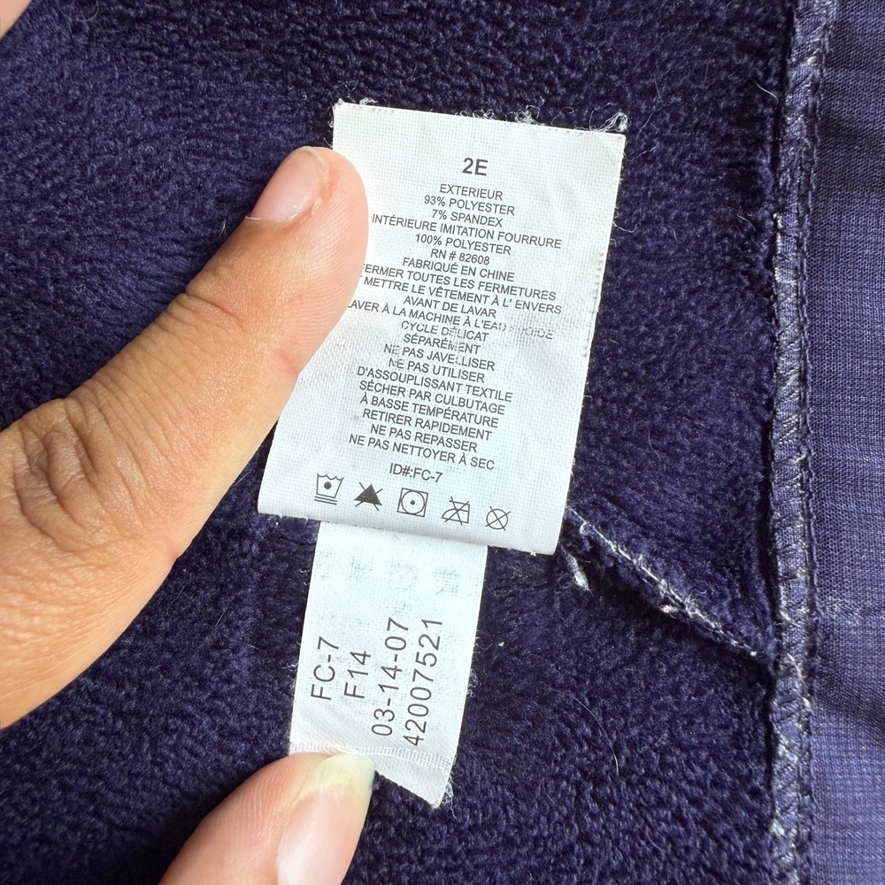 Free Country Womens 2X Purple Hooded Softshell Jacket Faux Fur Fleece Lined Zip - Picture 6 of 6